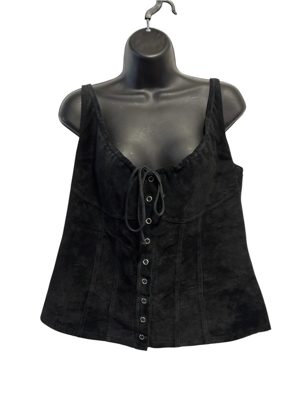 Danier Black Suede Lace-Up Camisole